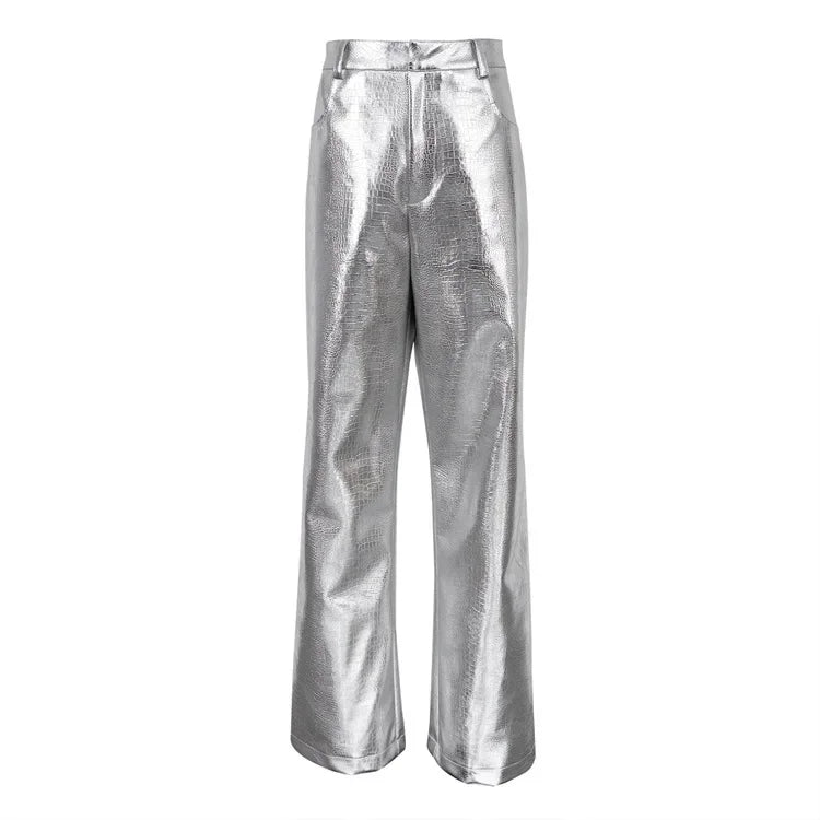 High Waist Straight Pants Long Trousers