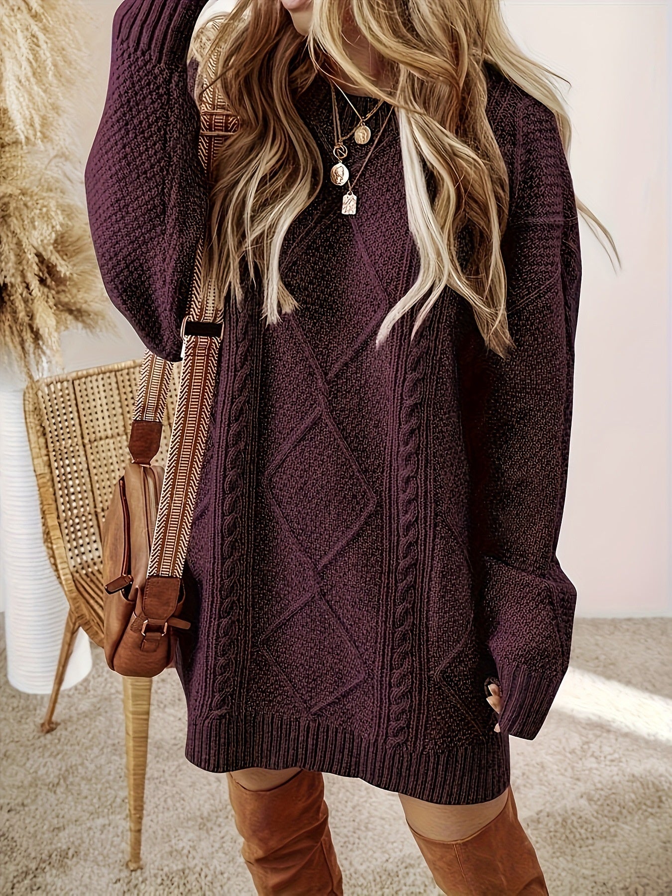 Loose Winter Sweater Dress
