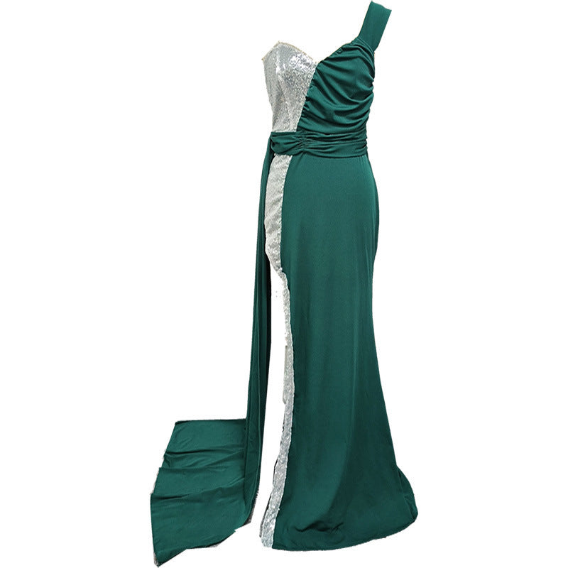 Gilding Split Ball Gown Dress