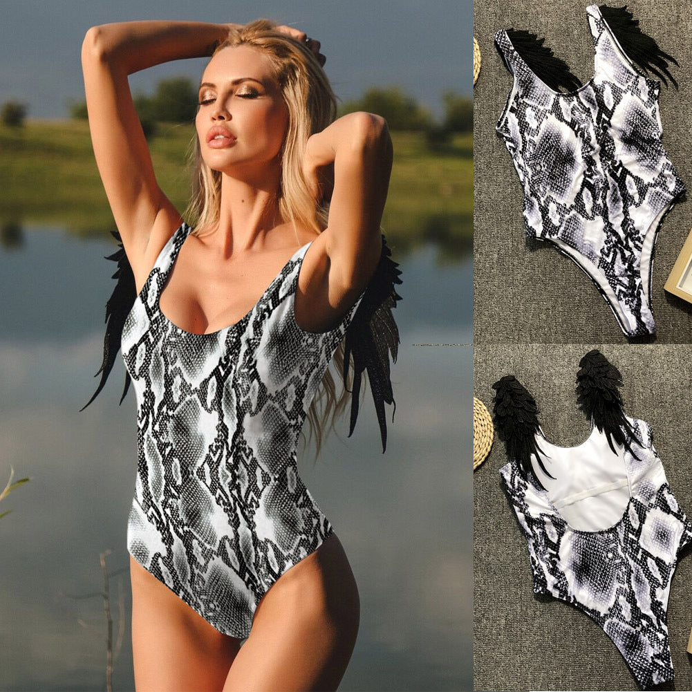 Solid Color Women's Swimsuit Bodysuit