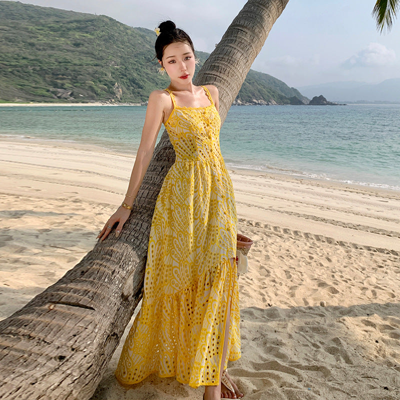 Waist Slimming Beach Dress
