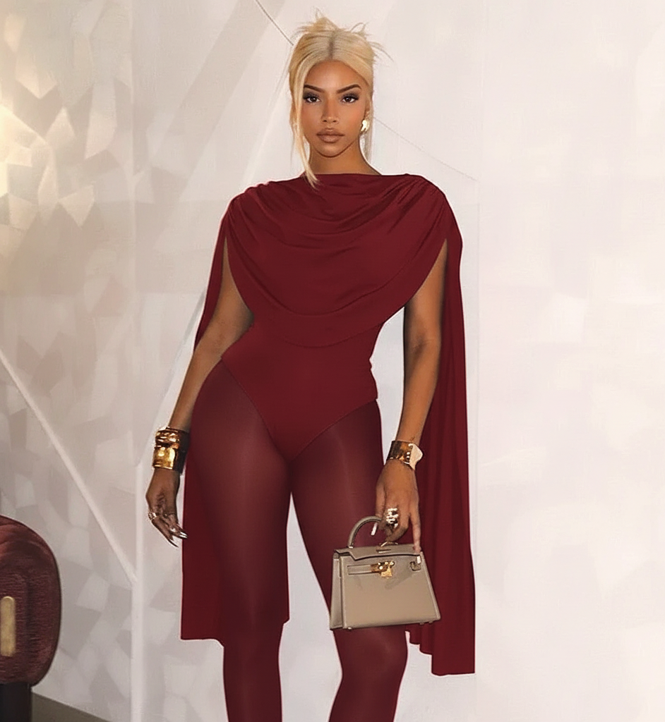 Ruched Bodysuit  with tights