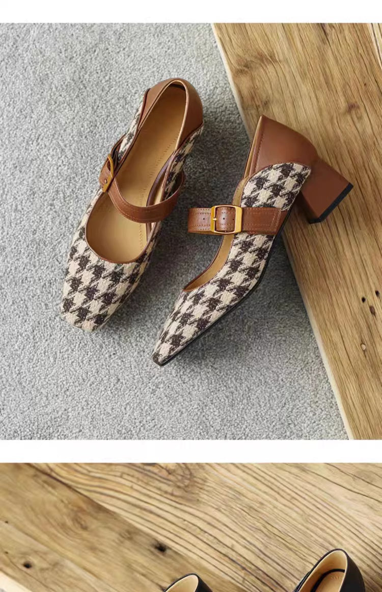Retro Mary Jane Buckle Shoes