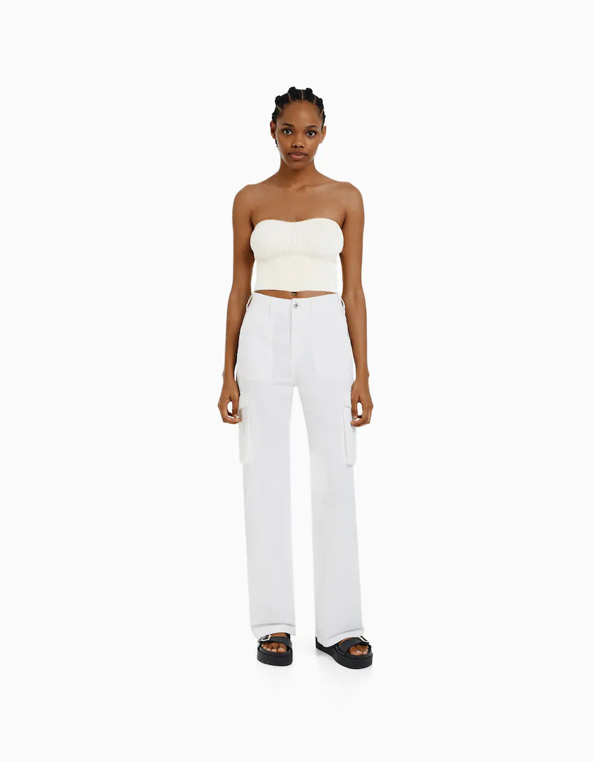 Casual Nipped Waist Pants