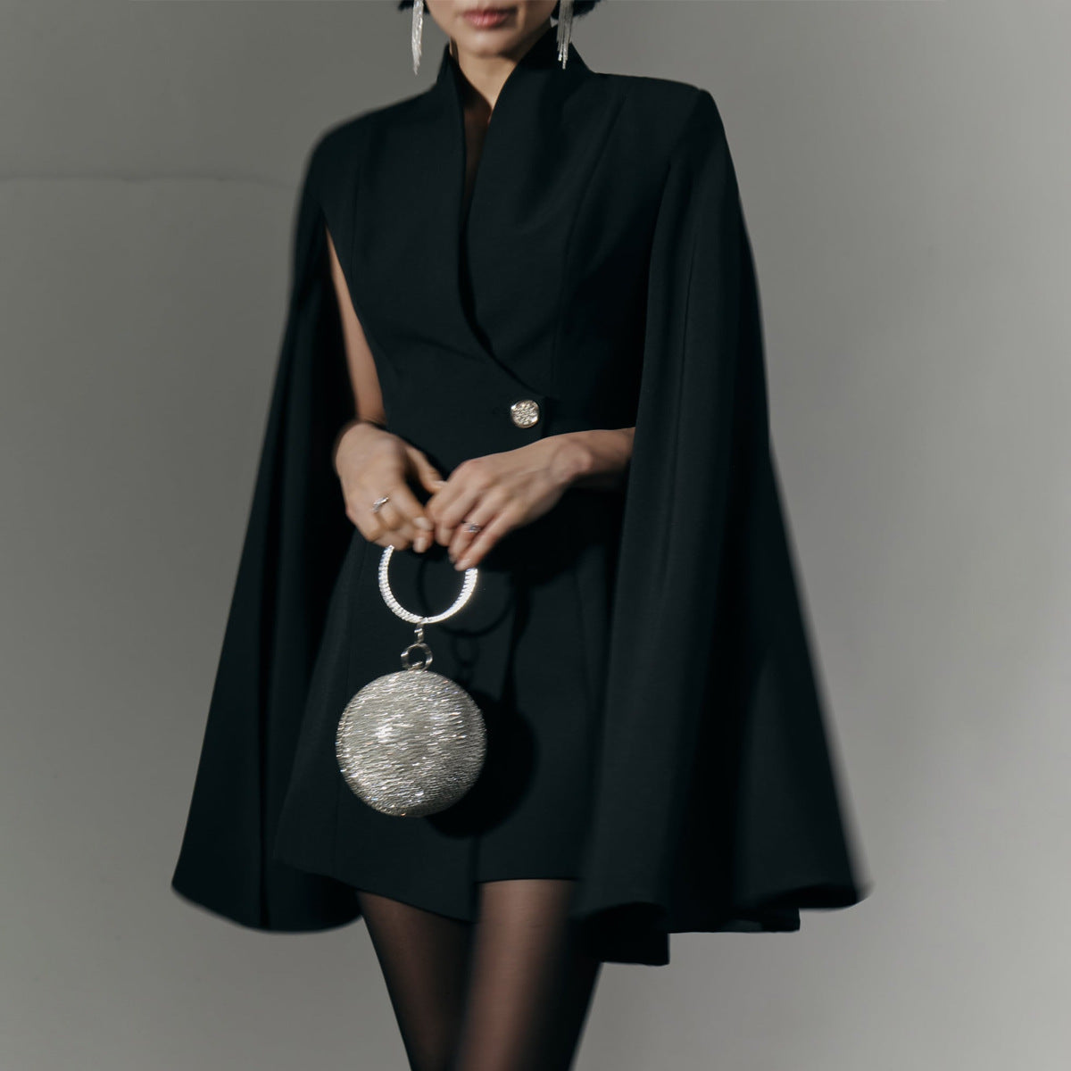 Cloak Single Buckle Dress