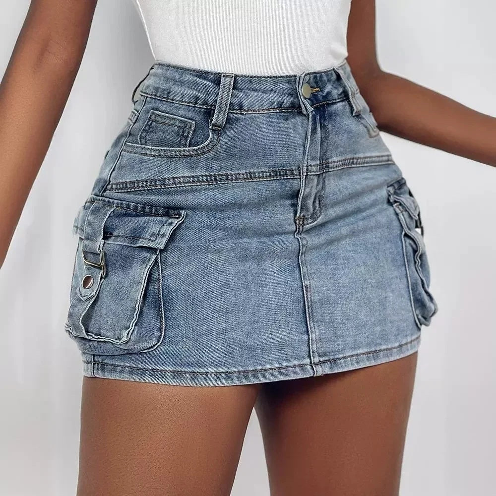 Women's Pocket Overalls Skirt
