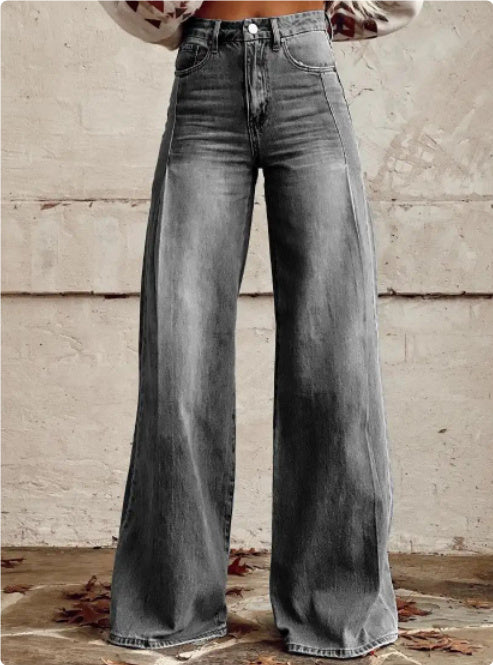 Wide-Leg Thermal Jeans