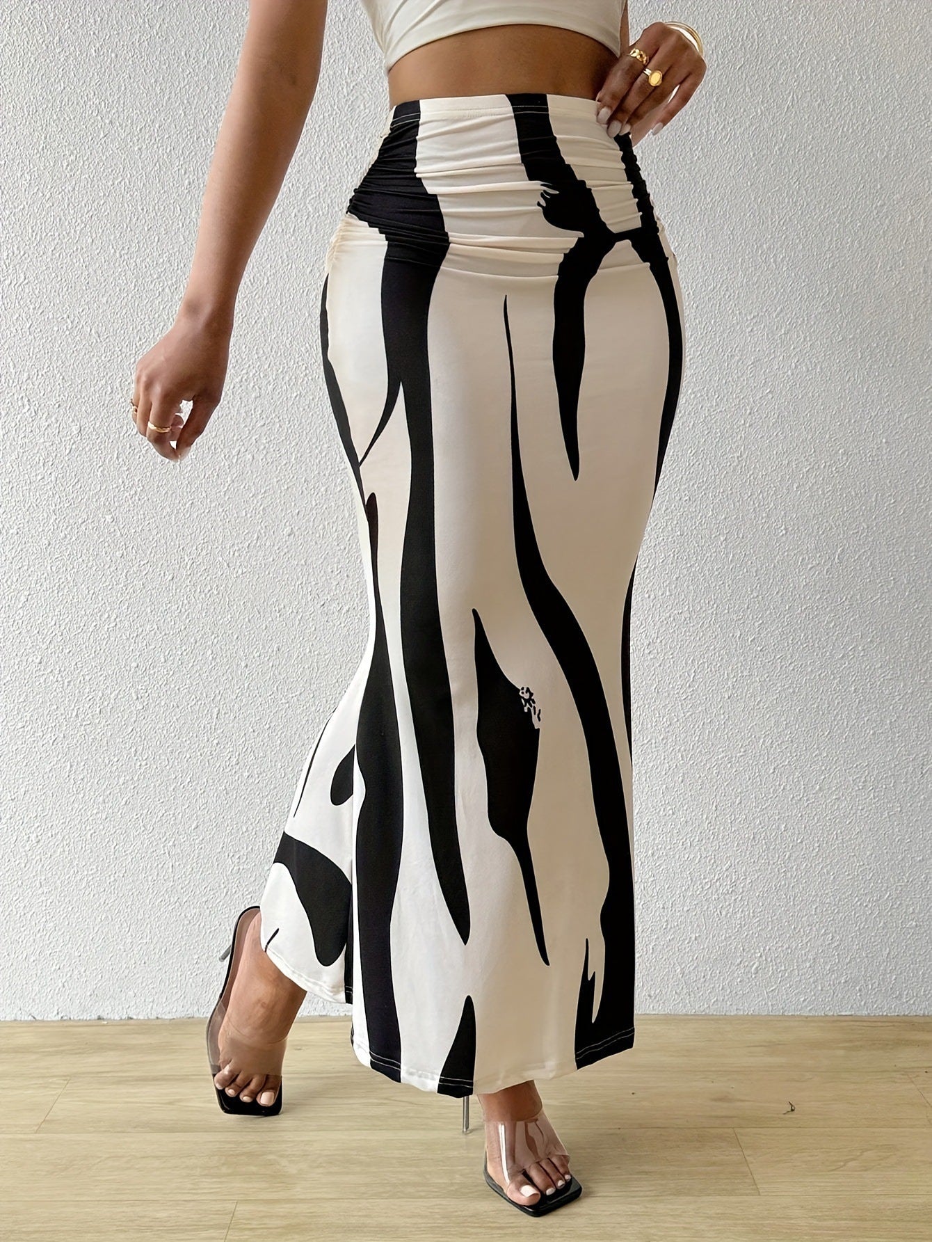 Zebra Print Slim Fit Dress