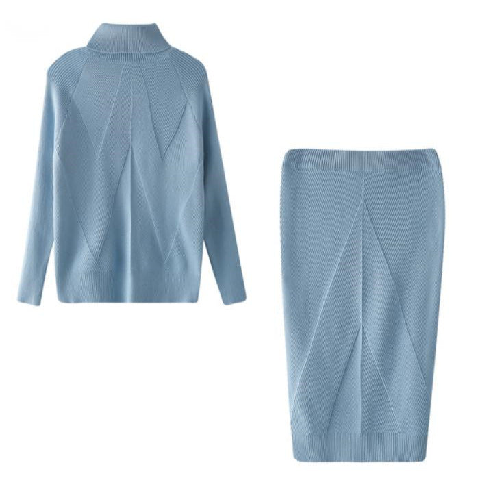 Turtleneck Knitted Sweater Dress