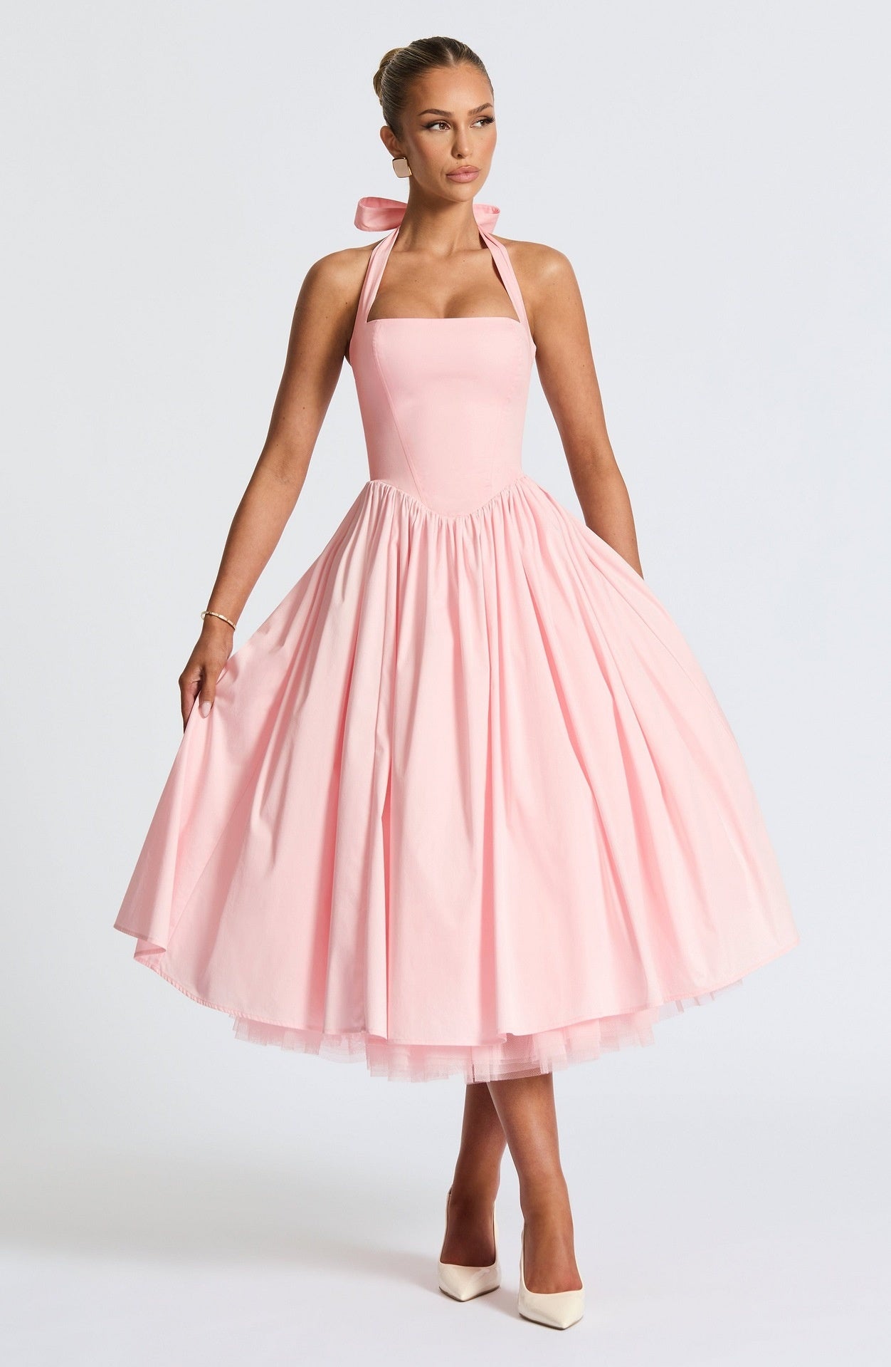 Mid-length Sweet Mesh Temperament Dress