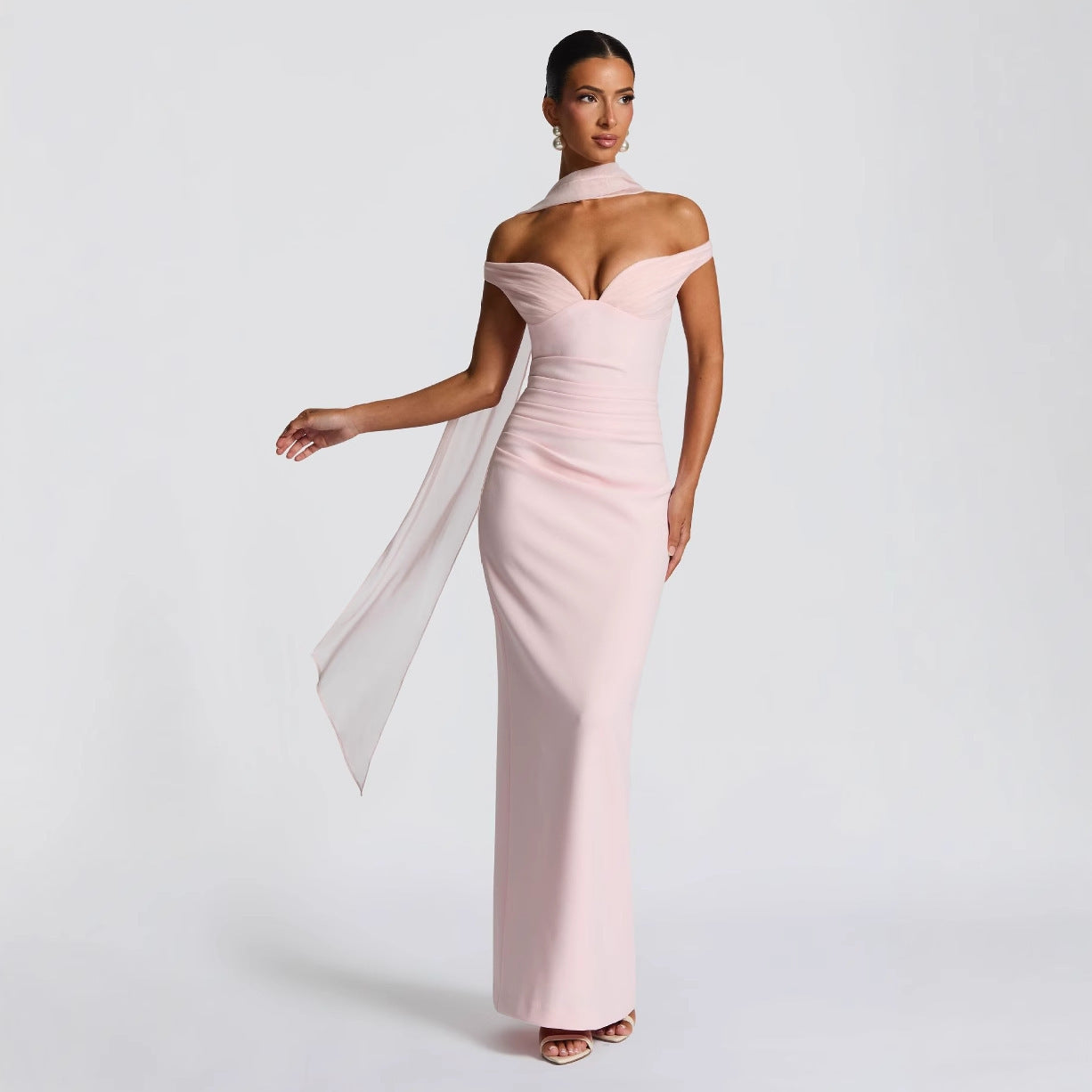 Sexy Hot Girl Tube Top Off-shoulder  Elastic  Dress