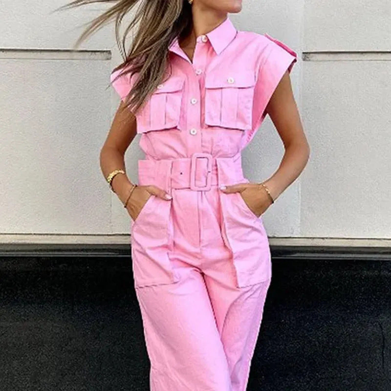Off-Shoulder Waist Women's Jumpsuit
