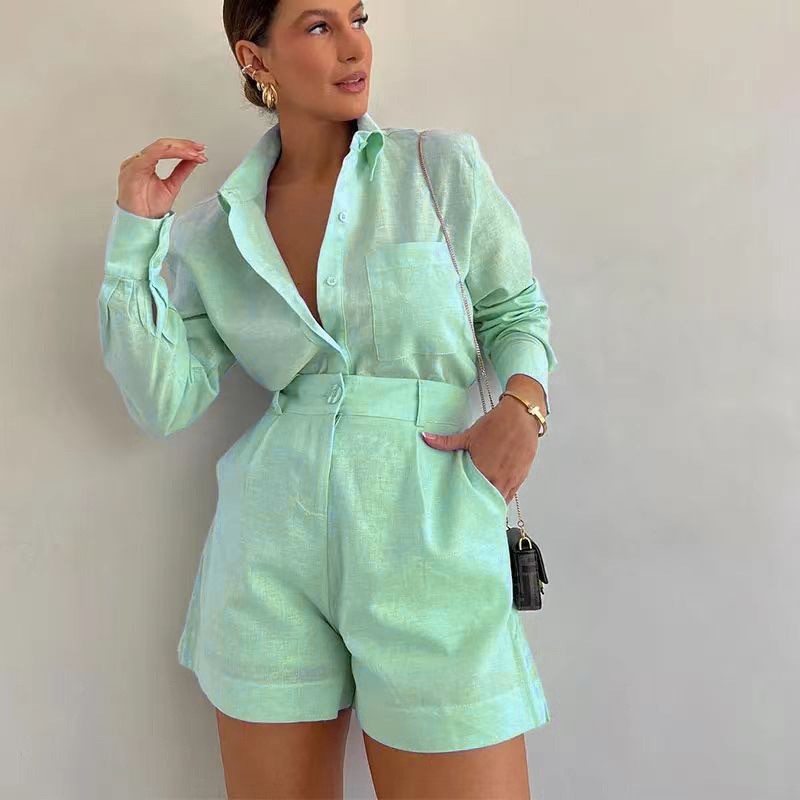 Loose Solid Casual Women's Set