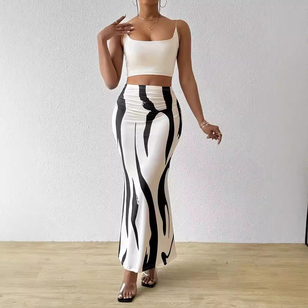 Zebra Print Slim Fit Dress