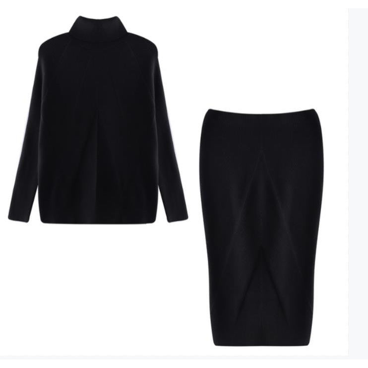 Turtleneck Knitted Sweater Dress