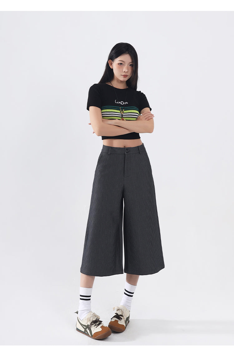 Straight Striped Pants