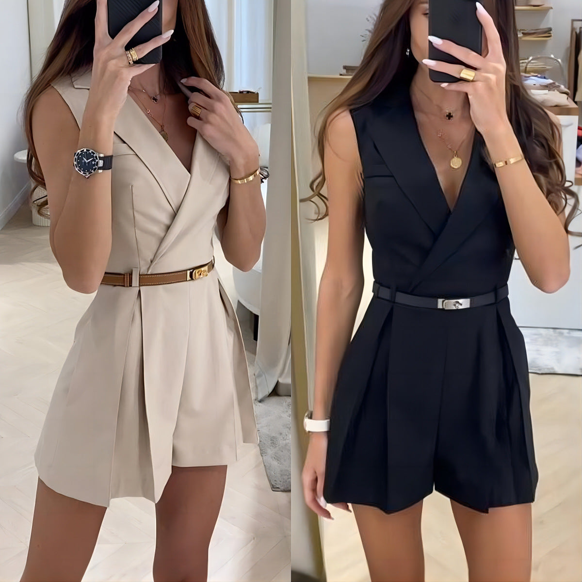 Women's Commuter Suit Style Jumpsuit