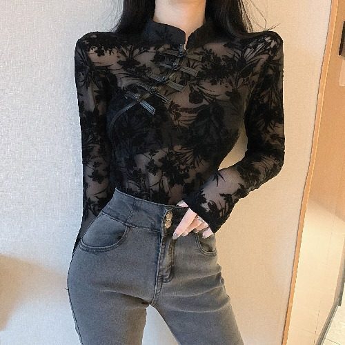 Retro Lace Chinese Style Top