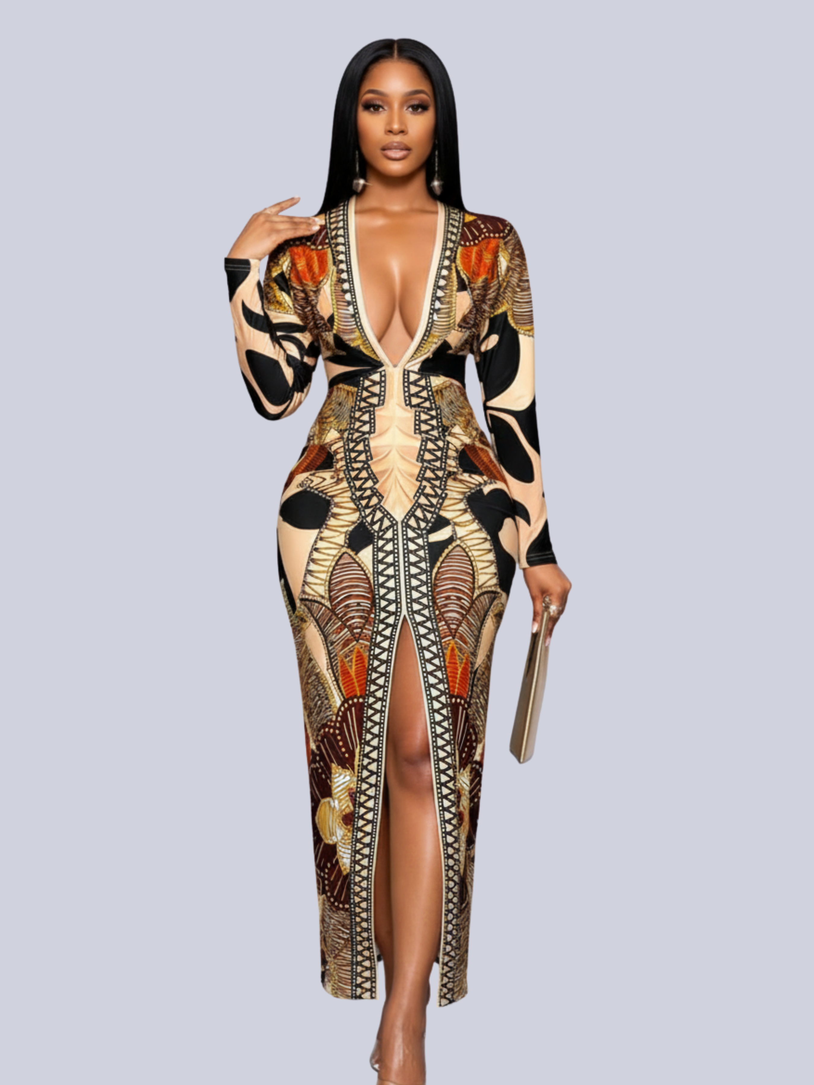 Fashion Pleated Tight Fitting Dress